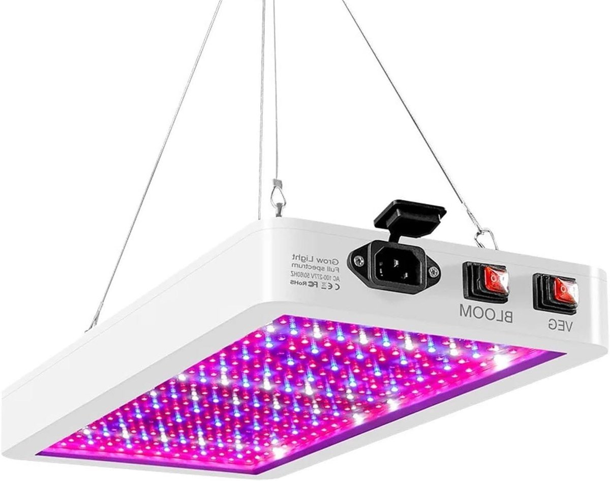 Plantenlamp LED - Groeilamp Hydroponisch - Planten Groei - Volledig Spectrum - 49 x 23 x 12 cm - Zwart
