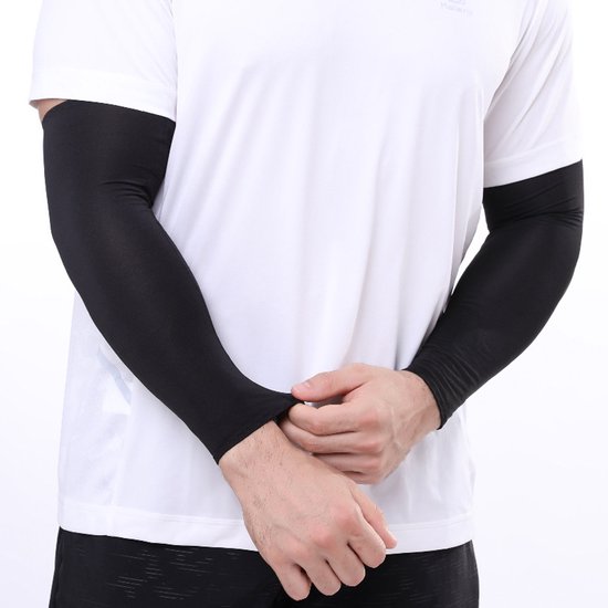 4-Pack - Unisex - UV Protection Arm Sleeves - Non-Slip Arm Sleeves - Summer Gaming Sleeves - Black, White, Gray, Blue — afbeelding 2