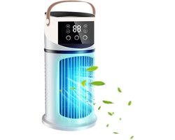 Draagbare Airco - Mini Koeler - Persoonlijke Verkoeling - 9 Snelheden - 600ml Tank - Wit