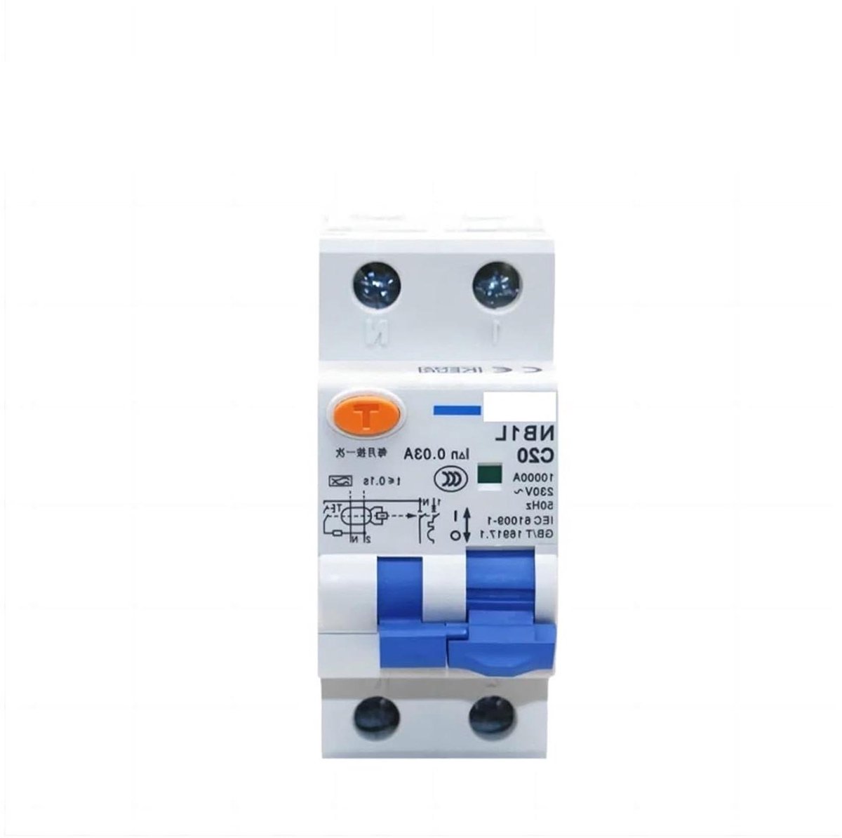 Aardlekschakelaar - Stroomonderbreker - Elektrische Veiligheid - Hoge Capaciteit - 32A - Grijs