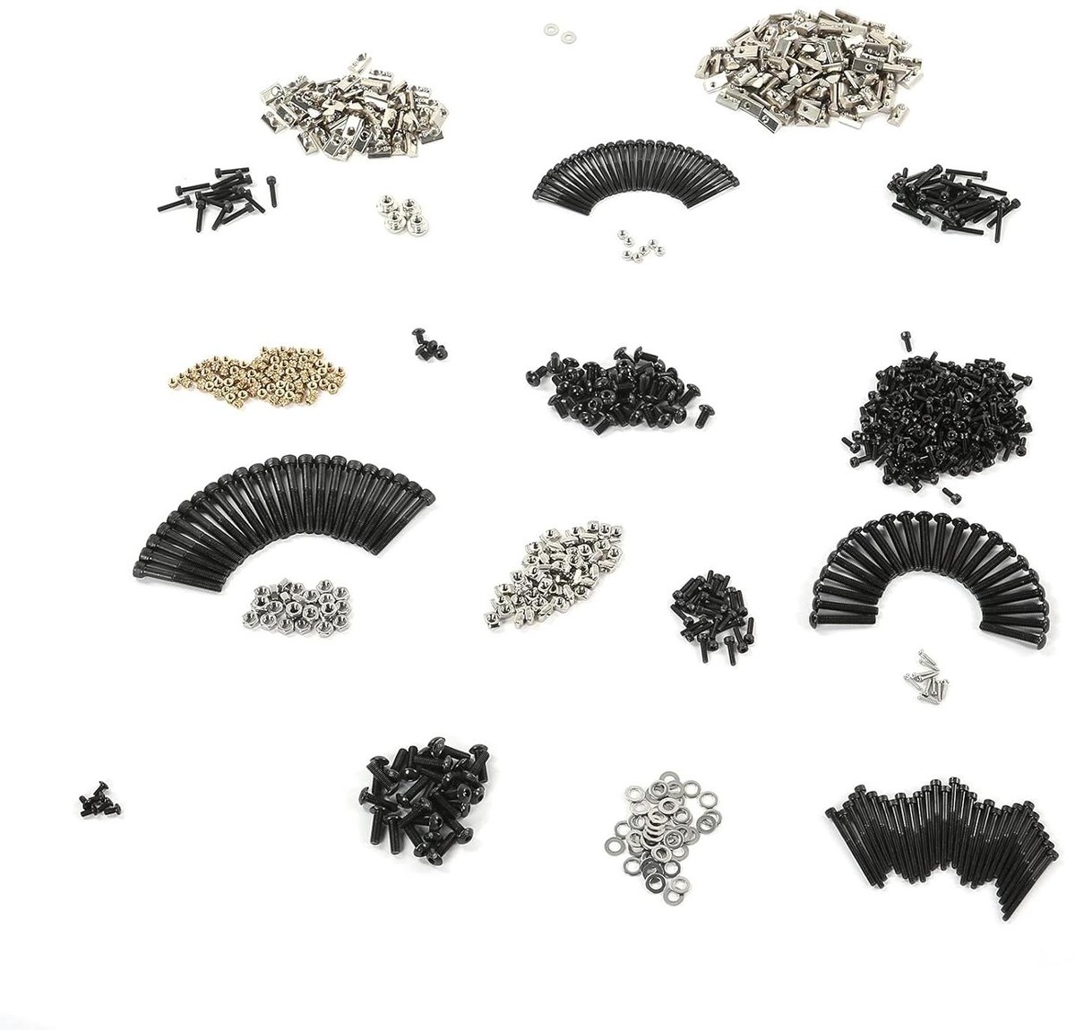 Schroefbevestigingsset - Bevestigingsmaterialen - 3D Printer Montage - Aluminium Legering - 866 Delen - Niet Van Toepassing