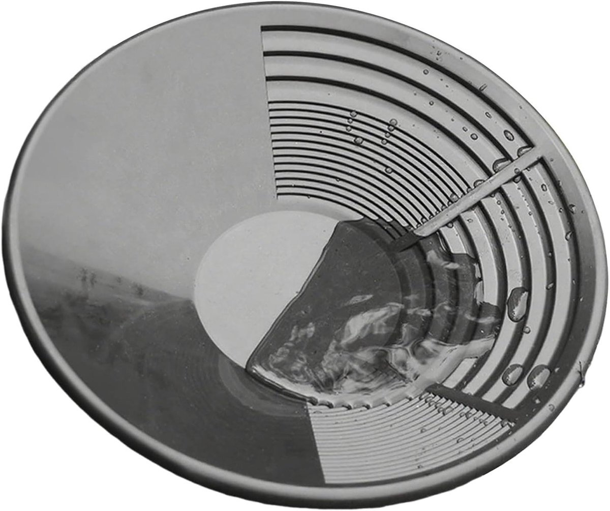 Goudzeefbak - Mijnbak Pannenbak - Goud Delven - Concave groefontwerp - 38 cm - Zwart
