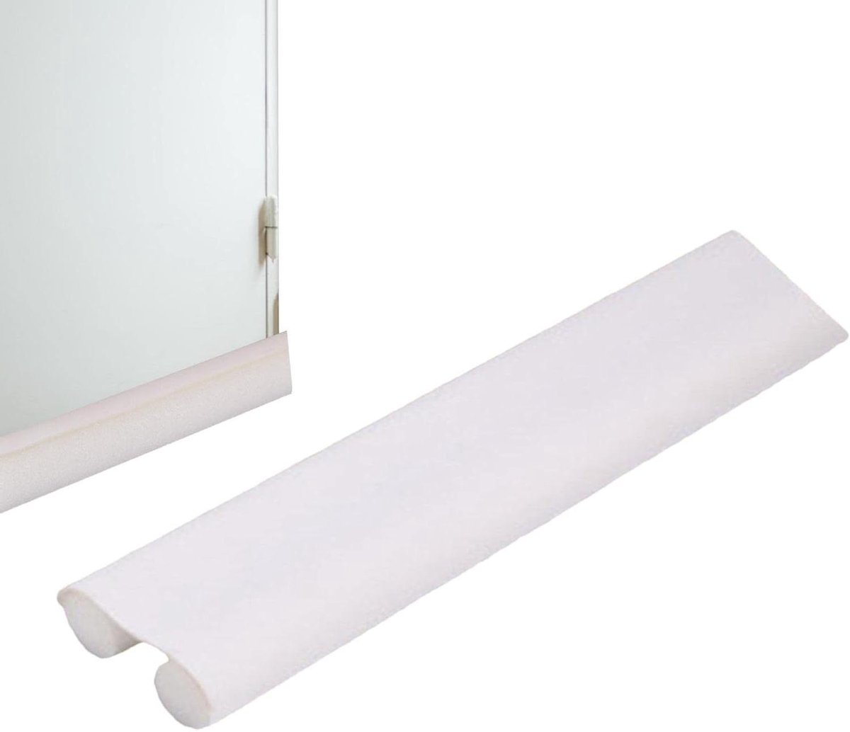 Tochtstopper Deur - Onderdorpel Isolatie - Tocht Buiten Houden - Verstelbaar Schuim - 93 cm - Wit