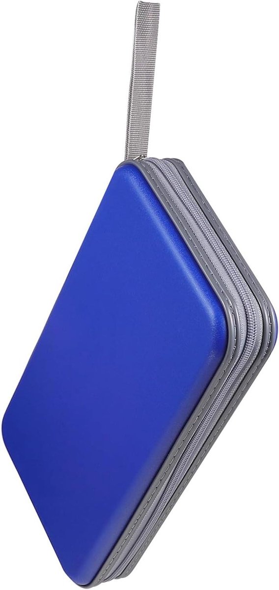 Cd Opbergcase - Disc Houder - Media Opslag - Grote Capaciteit - Ruimtebesparend - Blauw