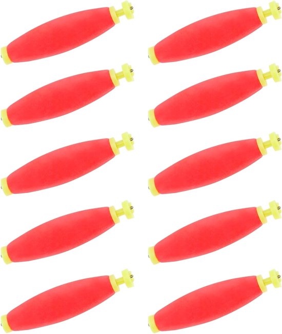 10 Stuks Gewogen Vissersdobbers van Schuim, Snap-On Vloats, Visspullen en Accessoires voor Effectief Vissen — afbeelding 2