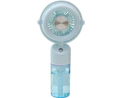 VHV-Nevelventilator met Waterverneveling – Stille Oplaadbare Handventilator – Mini Airco en Tafelventilator met USB – Compacte Luchtkoeler voor Studentenkamer, Bureau, Kantoor en Festival