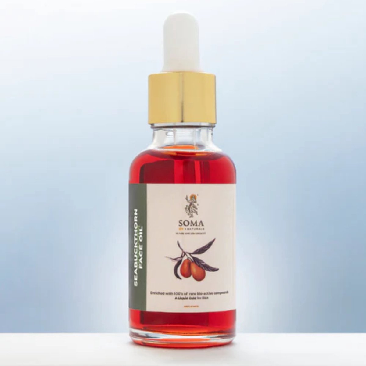 Soma Naturals – Sea Buckthorn Face Elixir – Natural Facial Oil – Brightening & Anti-Ageing – 30ml