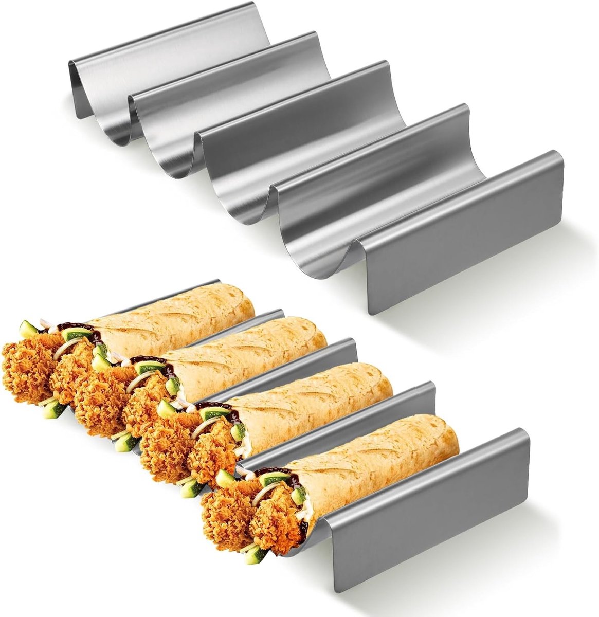 Hotdog en Taco Houder - Roestvrij Staal - Ergonomisch Ontwerp