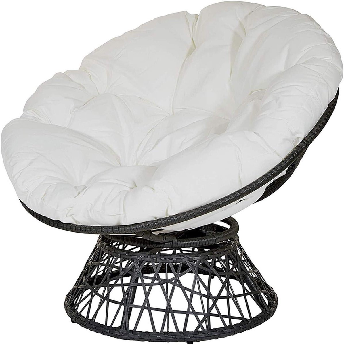 Stoelkussen - Rond Kussen - Buiten Ontspannen - Waterdicht Oxford Doek - 70x70 cm - Wit