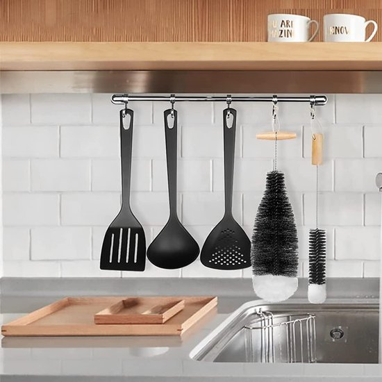 Flessenborstel voor SodaStream Glazen Flessen, Krasvrije Reiniging, Set van 2, Ideaal voor Drinkflessen en Karaf van 0,6 Liter — afbeelding 4