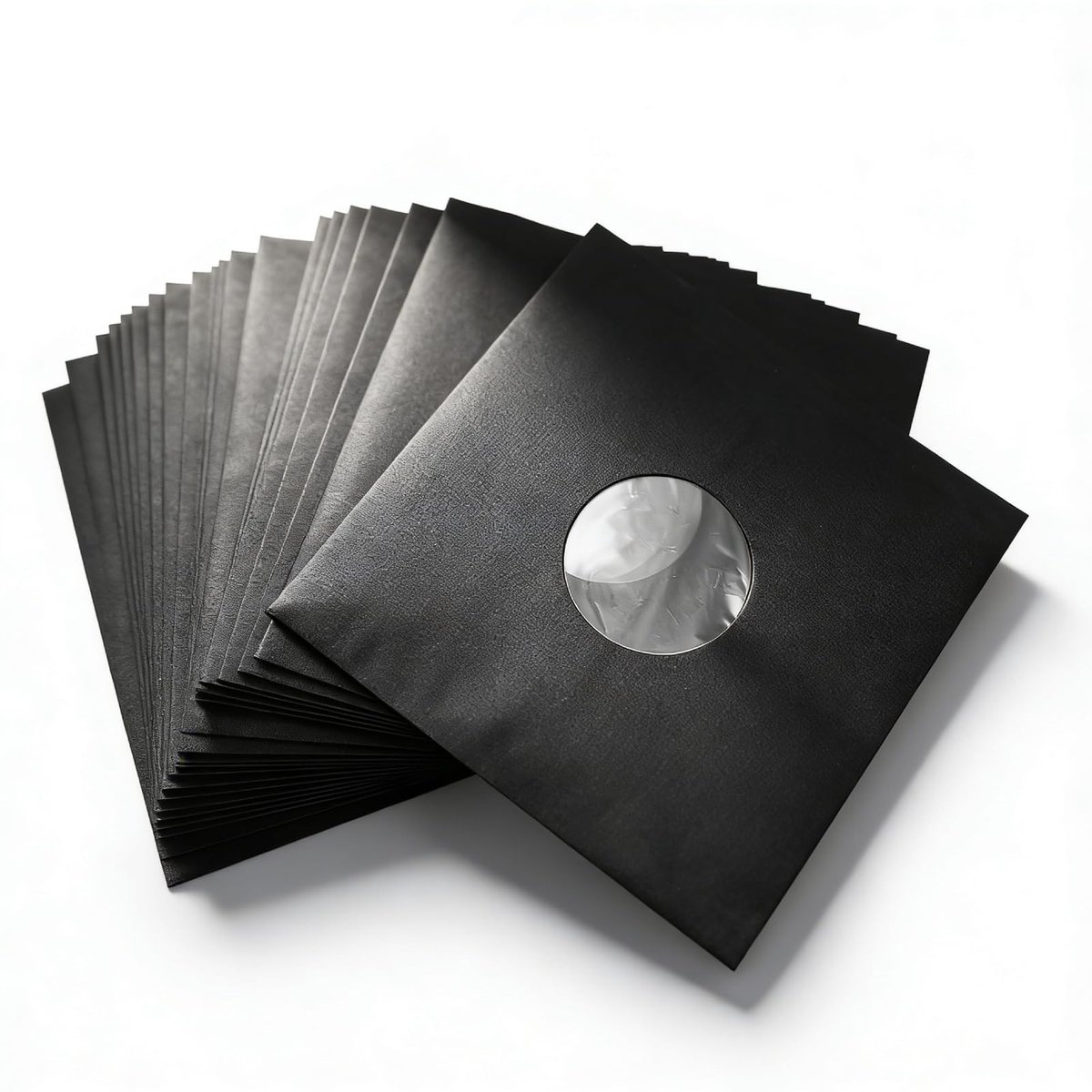 LIVIA HOME - Vinyl Record Covers - 20 Stuks - Sterk en Antistatisch - 12 Inch - 350Gsm Karton - Bescherming voor Platen - Voor Vinylverzamelaars - Zwa...
