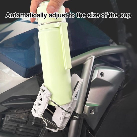 Fietsbekerhouder - 360° draaibaar - Adaptieve fietsbekerhouder - Universeel - Fietsaccessoires - Geschikt voor fietsen, mountainbikes en motorfietsen - Groen - 8,5*16,5 cm - Montagediameter 22-25 mm — afbeelding 4