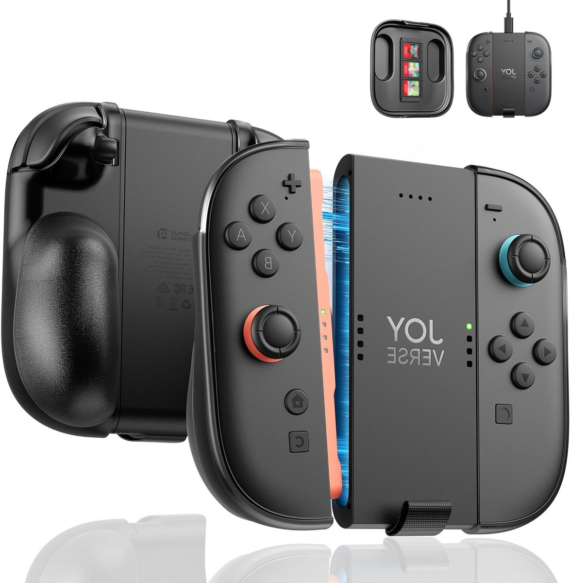 Ergonomische Oplaadgrip voor Nintendo Switch 2 JoyCon met Ingebouwde Batterij en Speelmogelijkheid tijdens Opladen - Perfect voor Gaming en Comfortabel Gebruik