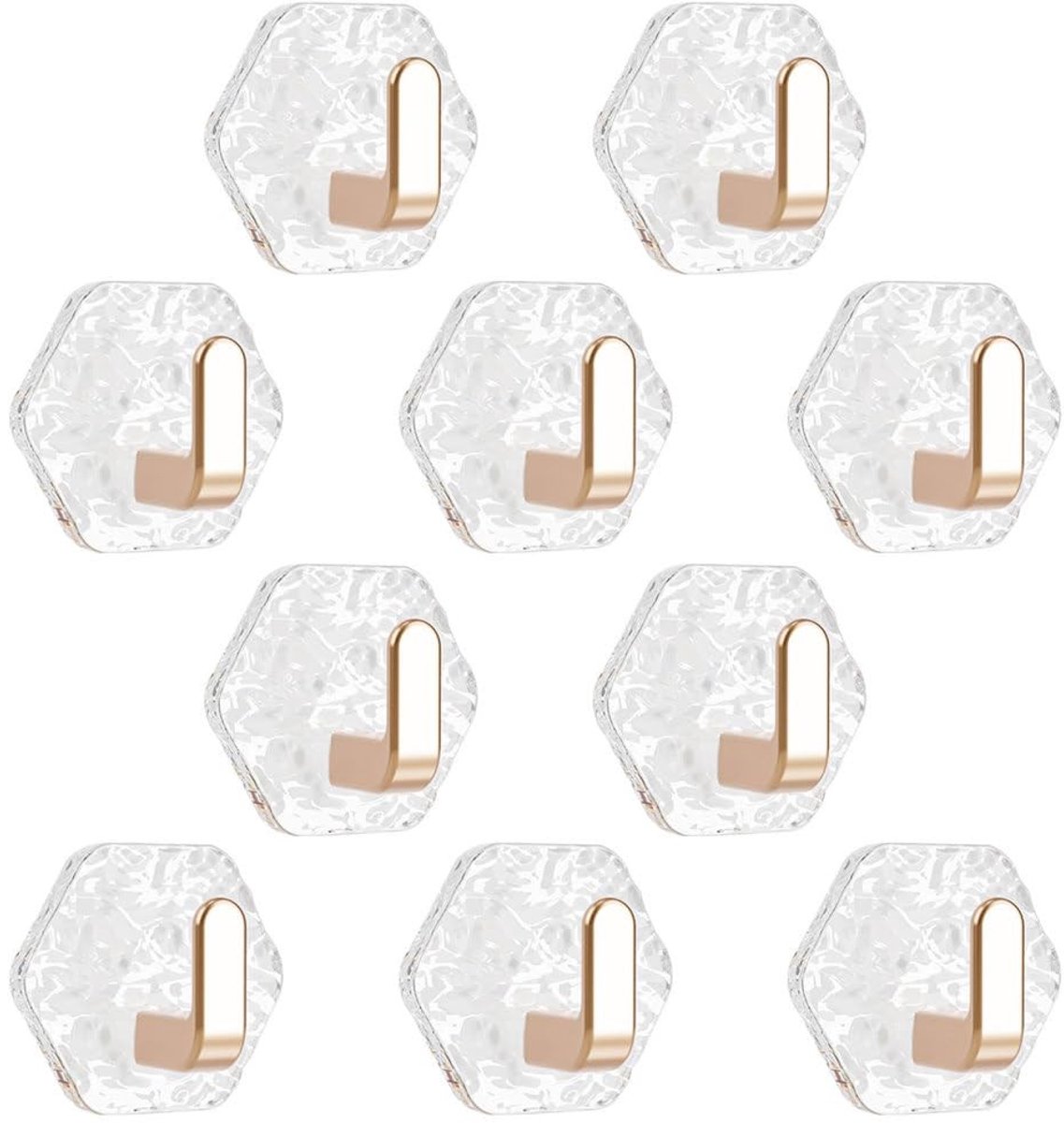 Dailygoods- Hakenset 8 Stuks - Zelfklevend - Waterdicht - Muurhaak voor Badkamer - Muurhaak voor Keuken - PET-Materiaal - Max. 5 kg draagvermogen