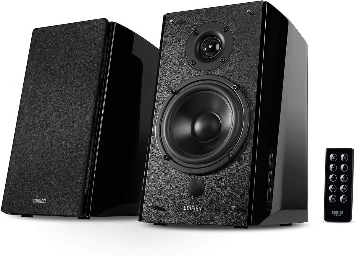 Boekenplank luidsprekers - Audio set - Muziek luisteren - Draadloze Bluetooth - 120 Watt - Zwart