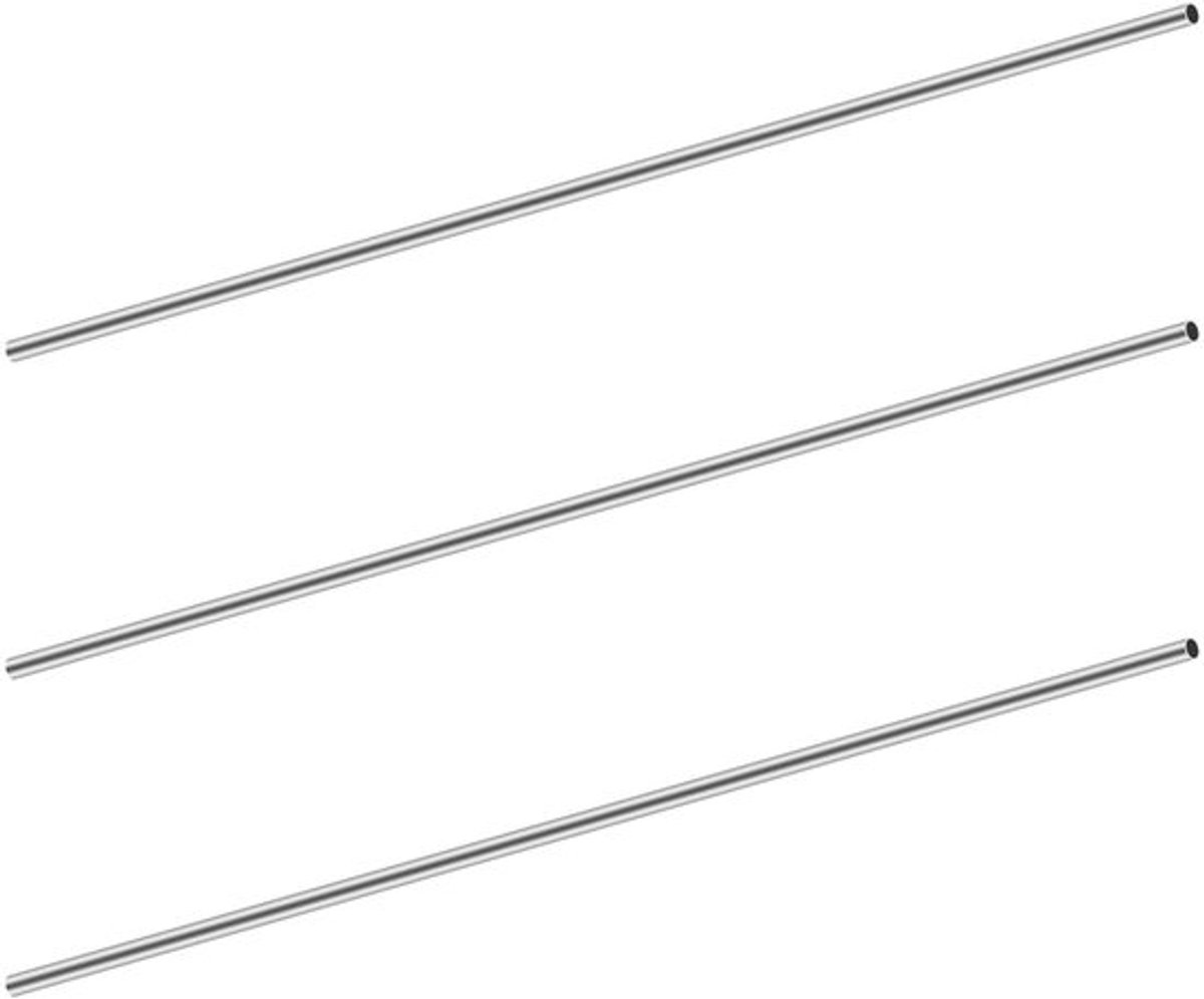 Allecto - Ronde Stalen Buizen - 4mm Od - Diy Crafting - 3 Stuks