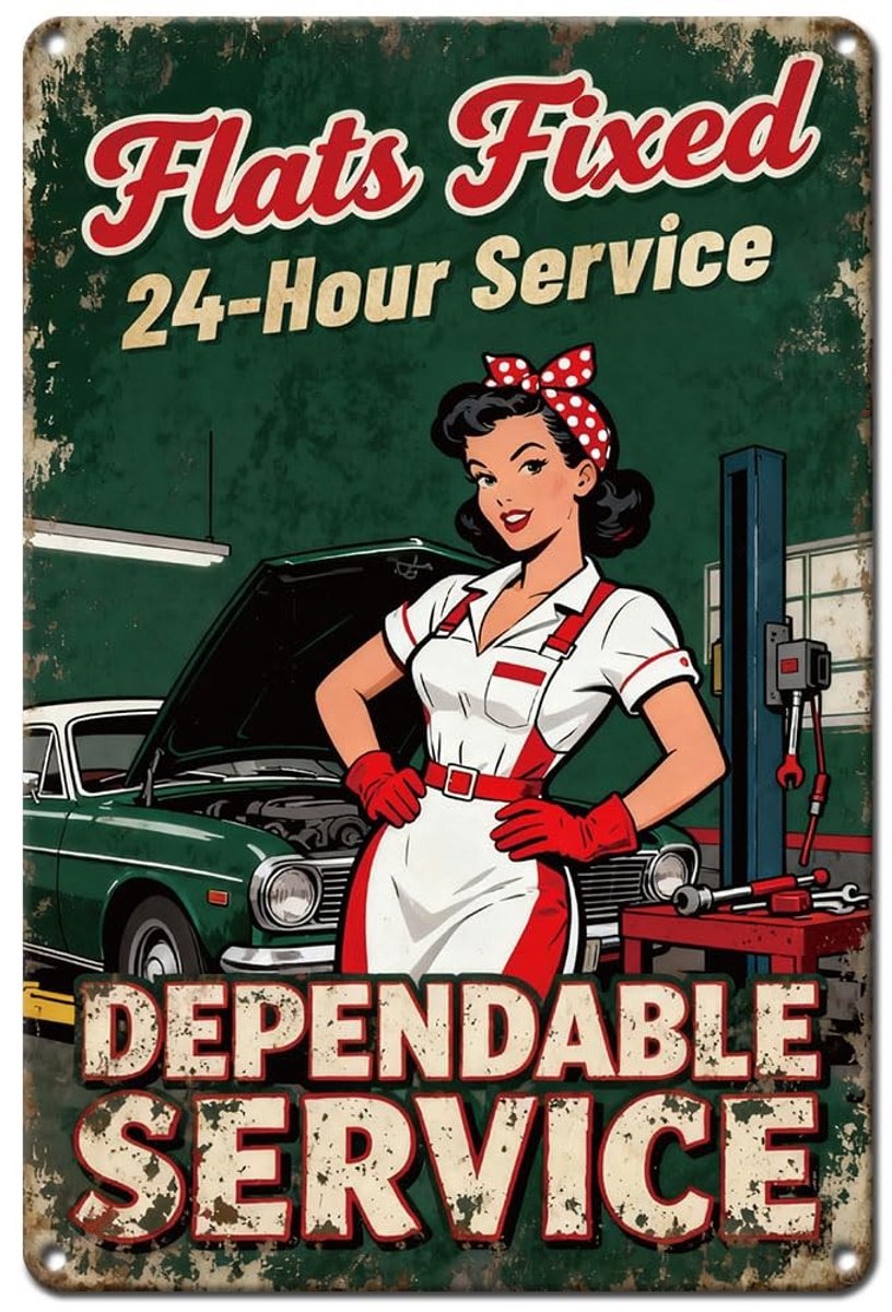 Dailygoods- Metalen Bord - Vintage Decoratie - Wanddecoratie Keuken - Wanddecoratie Pubs - Wanddecoratie Garage - Afmetingen 30 x 20 cm - Gemaakt van IJzer