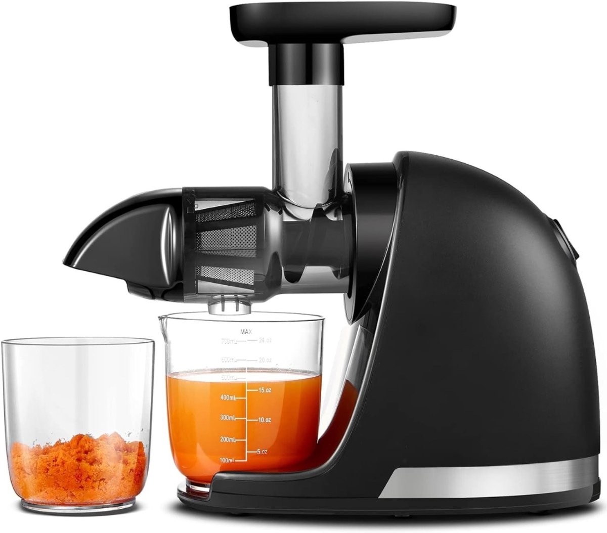 Slowjuicer - Juicer - Sapcentrifuge - Groenten en Fruitpers - 700ml - Met Pulpreservoir - Juice Maker - Zwart