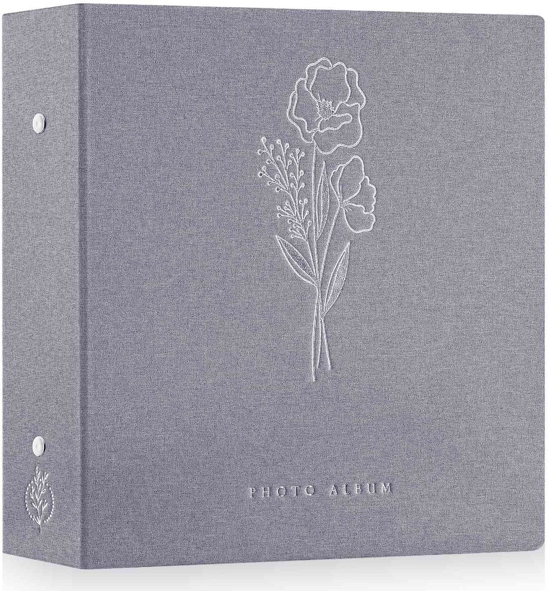 Dailygoods- Fotoalbum 600 Foto's - Insteekalbum - Linnen Omslag - Waterdicht - Zuurvrij - Luxe Zilveren Print - 10x15 cm - Herinneringsalbum