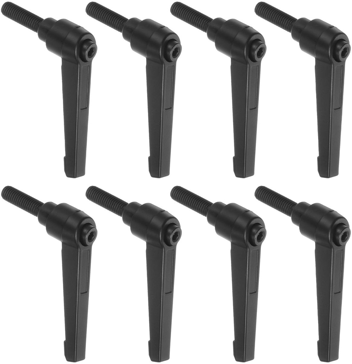 Dailygoods- Klemhendels 8 stuks - Verstelbaar - Snelspanner met drukknop - Aluminiumlegering - Buitendraad - Voor machines en apparatuur - Schroefknoppen