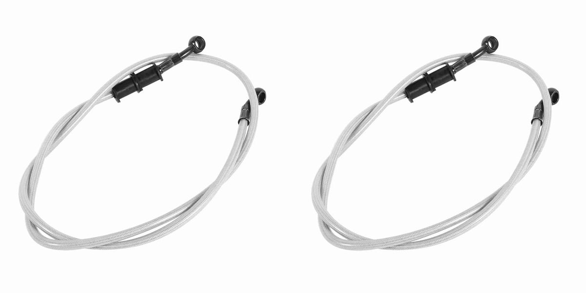 Dailygoods- Remkoppelingsolie Duurzaam - Gevlochten Roestvrijstalen Slang - 90 Cm - Geschikt voor Fietsen/Enduro/Motorcross - Verbeterde Remprestaties - Eenvoudige Installatie - Remslang