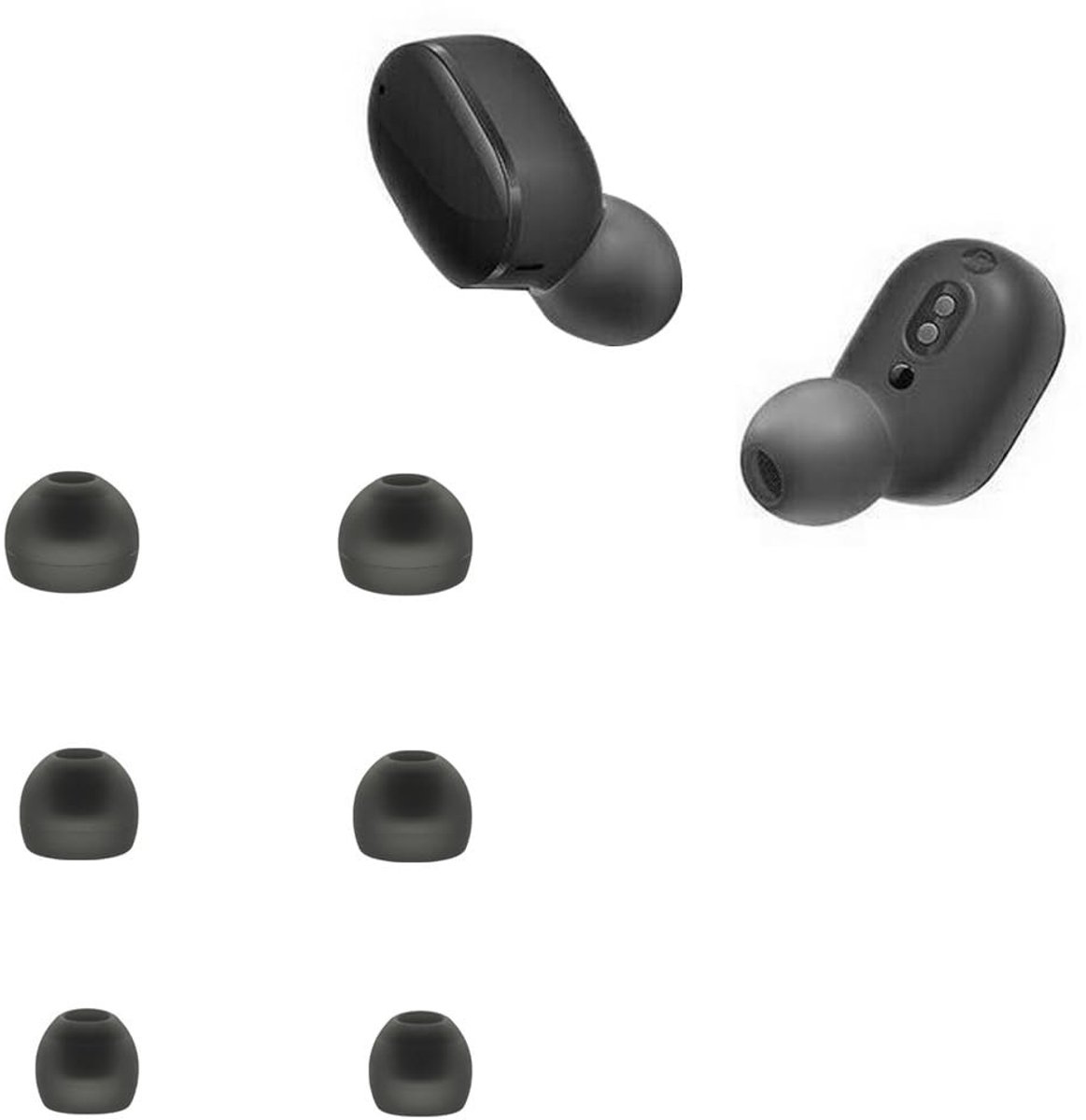 Dailygoods - Vervangende Siliconen Oordopjes voor Hoofdtelefoons (6 stuks)