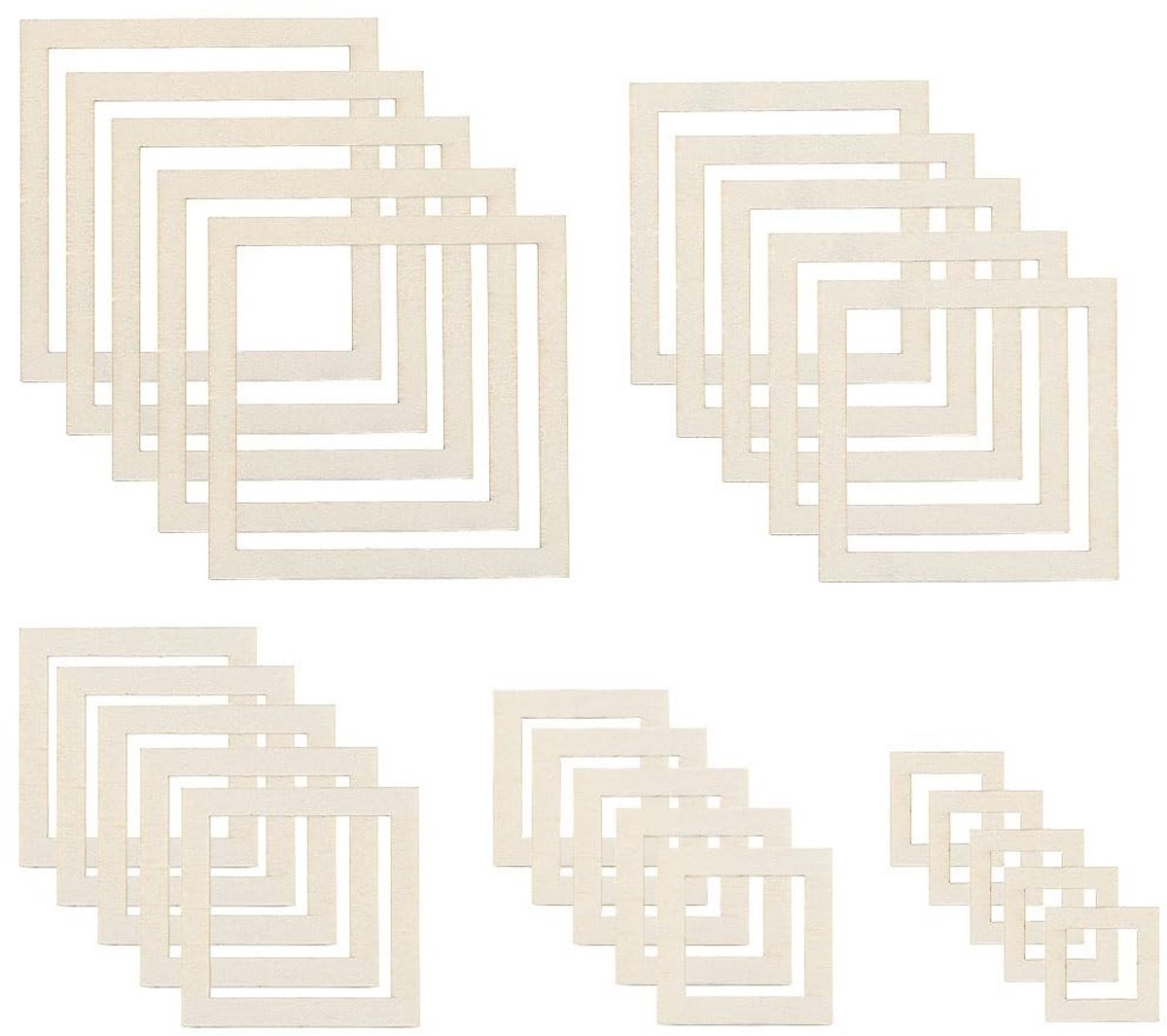 Dailygoods - Set van 100 Kleine Houten Fotolijsten voor DIY Projecten