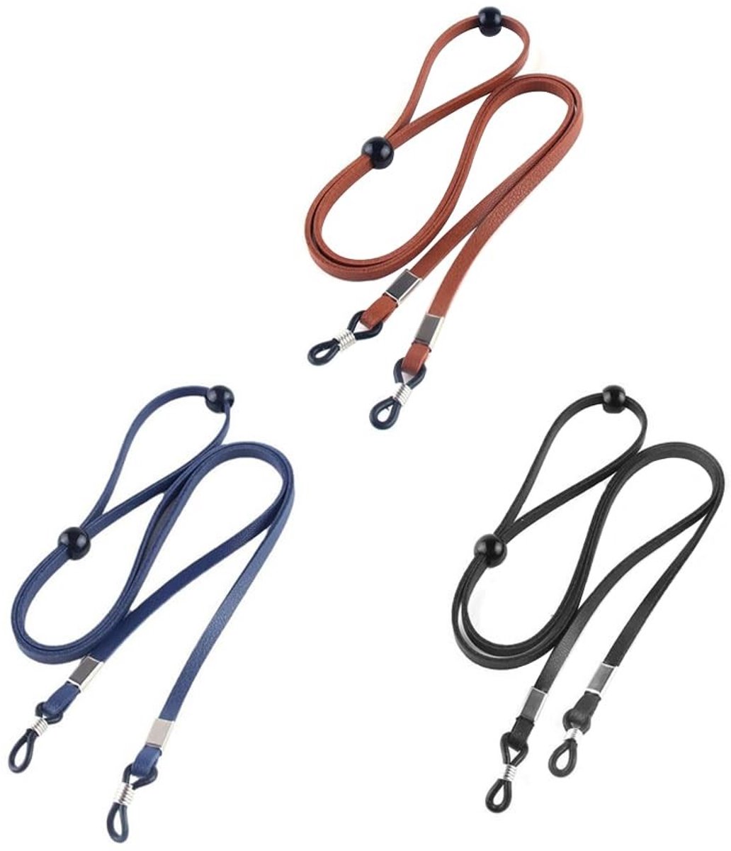 Dailygoods - Set van 3 Verstelbare Brillenkettingen voor Diverse Brilmonturen