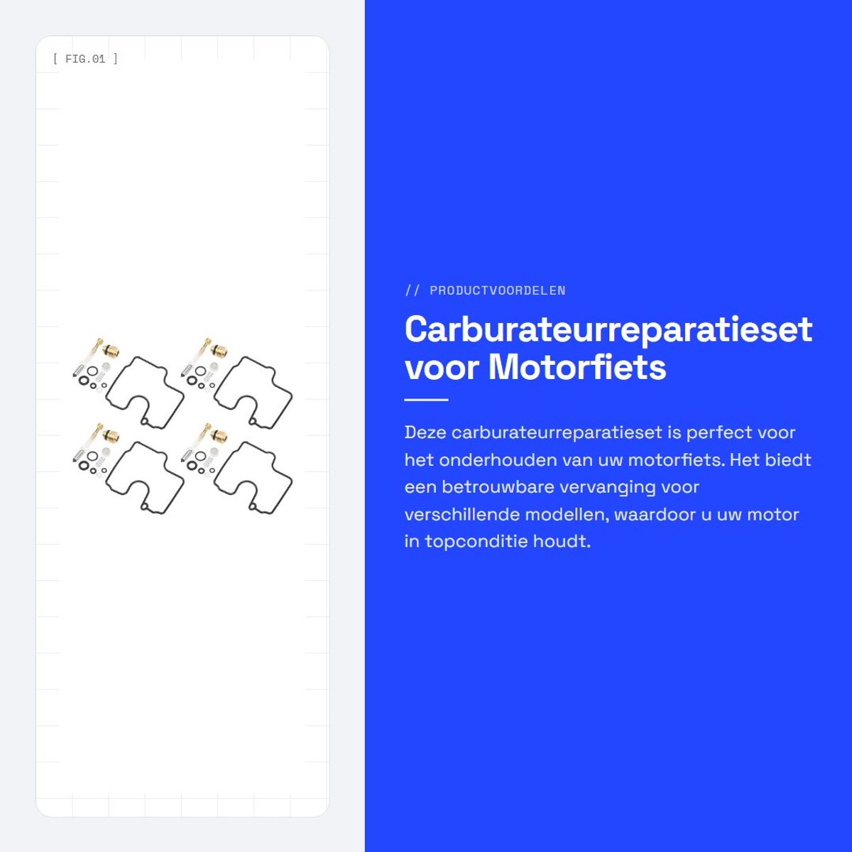 Dailygoods- Carburateurreparatieset sterke vervanging - Vervanging voor ZX‑6R 1998‑2002 - ZZR600 2005‑2008 - YZF‑R1 1998‑2001 - CNC-geproduceerde onderdelen - Hoogwaardige materialen - Carburateur