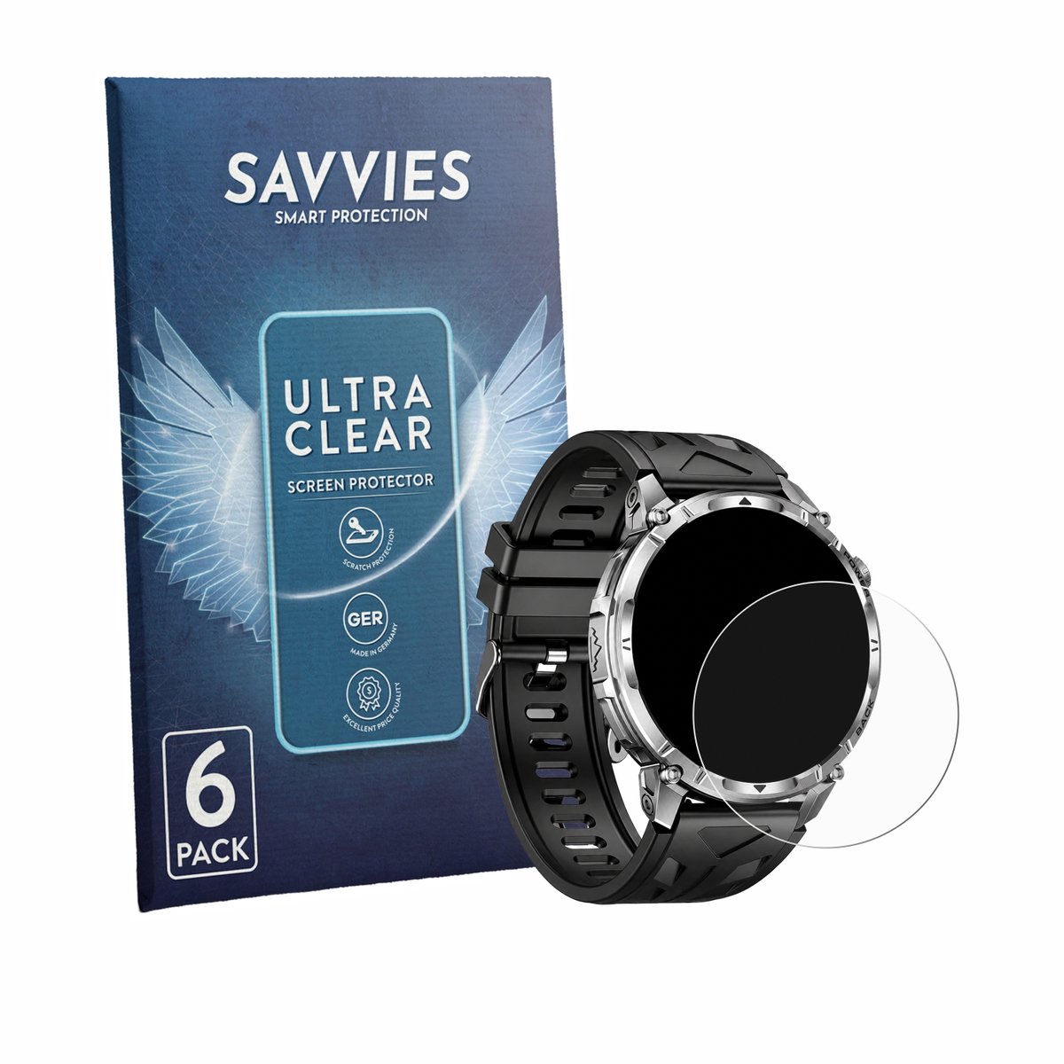 Savvies - Screenprotector voor Miecgth IW13 1.7" - Folie Beschermfolie transparant 6 Stuks