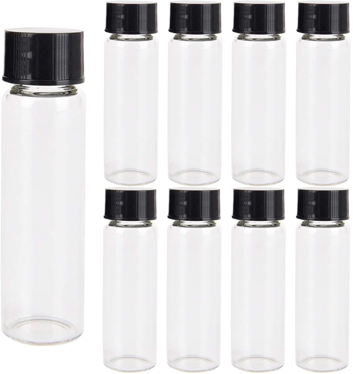 Dailygoods- Glazen Flessen 30 Stuks - 40 ml - Borosilicaatglas - Lekvrij - Schroefdop - Duurzaam - Goede luchtdichtheid - Sampleflessen
