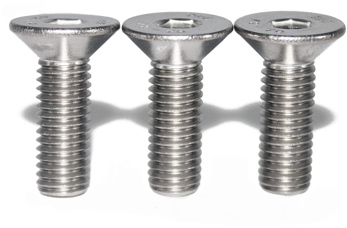 Dailygoods- Verzonken Kopschroeven M5x25 - 50 Stuks - Volledige Schroefdraad - Roestvrij Staal A2 - Binnenzeskant - Schokbestendig - Schroeven