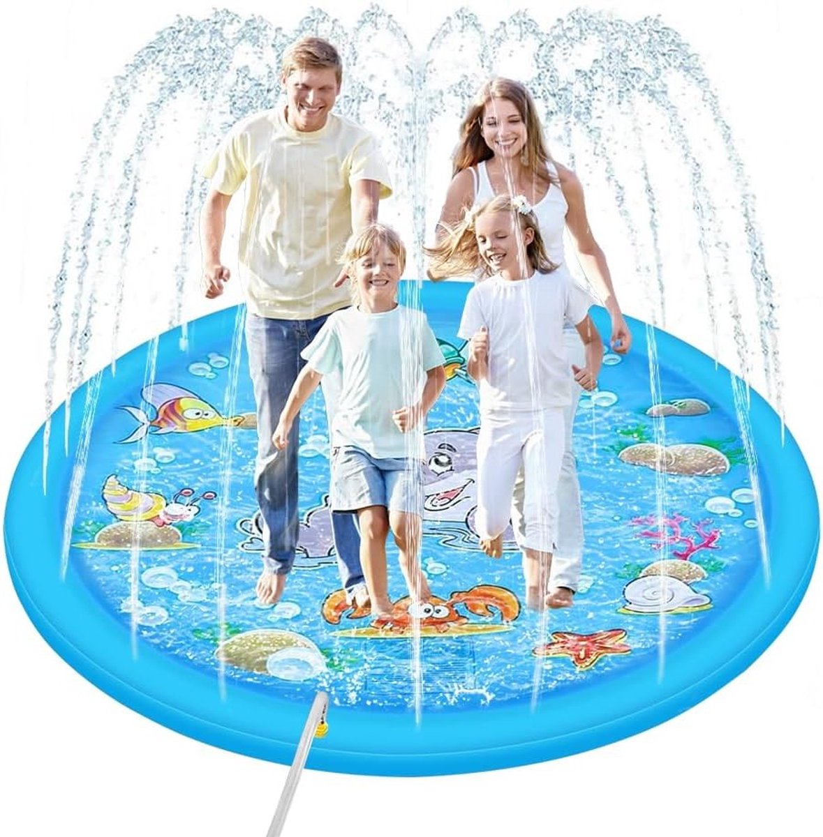 Water Spray Mat 170cm voor Kinderen en Huisdieren, Ideaal voor Zomer Activiteiten en Verkoeling in de Tuin