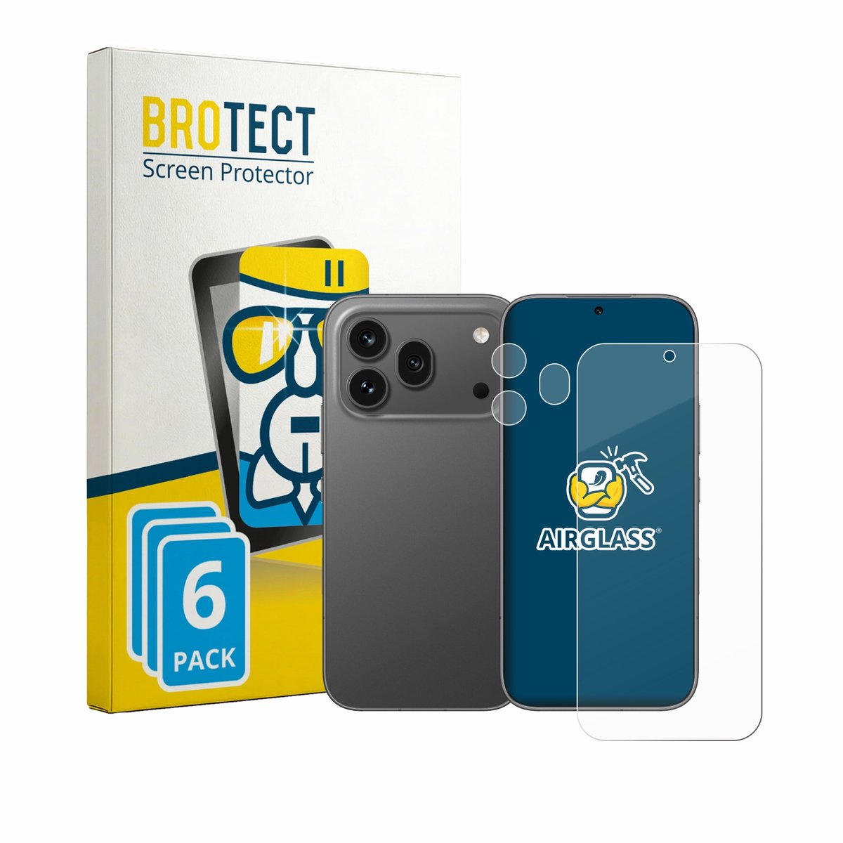 Screenprotector 6 Stuks voor Honor 600 Pro (Voor+Camera) Beschermglas transparant