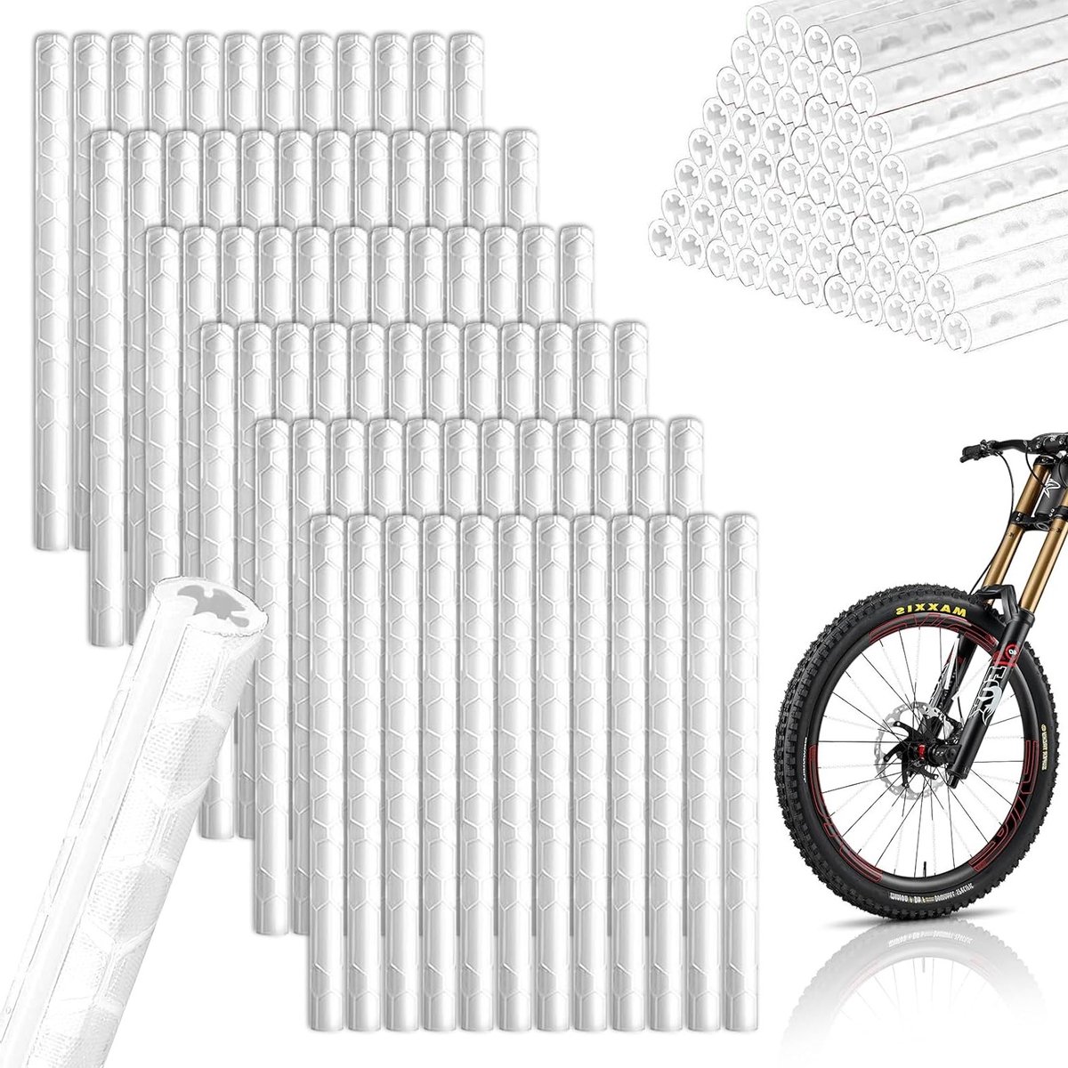 Fiets Reflector Set met 72° Reflectoren voor 360° Zichtbaarheid | Eenvoudige Montage, Waterdicht en Veiligheid