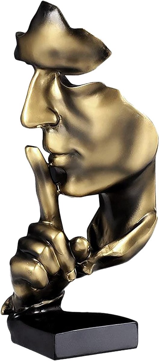 Abstracte Sculptuur van Stilte - Resin Decoratie voor Woonkamer, Kantoor en Café - Unieke Art Statue voor Bruiloften en Interieurdecoratie