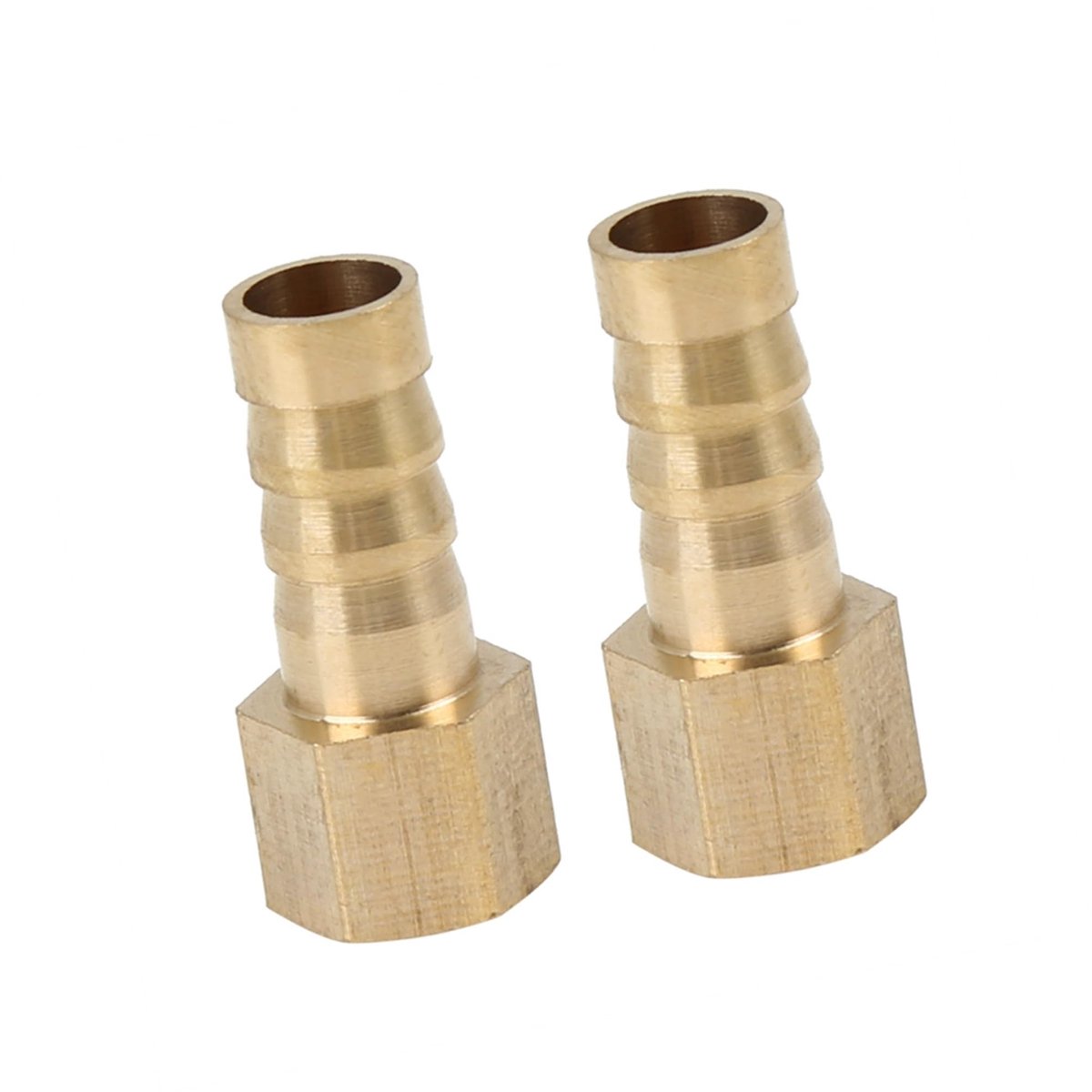 VLEMICO- Slangtule Goud - Messing Aansluiting - Slangschroefverbinding 8 mm - G 1/8 inch NPT Binnendraad - Temperatuurbereik - 2 Stuks - Slangaansluiting