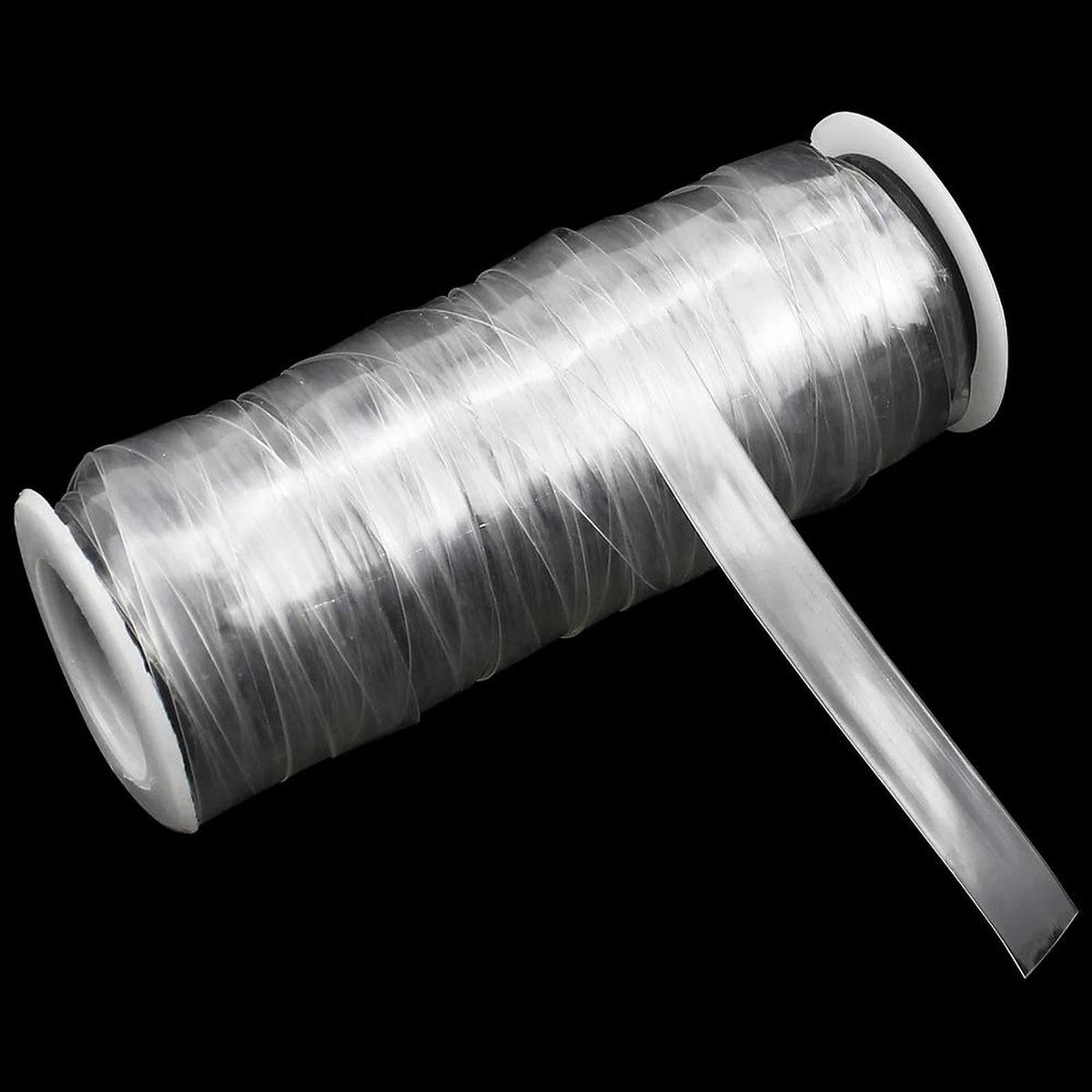 Dailygoods- Elastiek Transparant - 1 cm x 12 m - TPU - Lichtgewicht - Duurzaam - Flexibel - Niet-toxisch - Stretchband