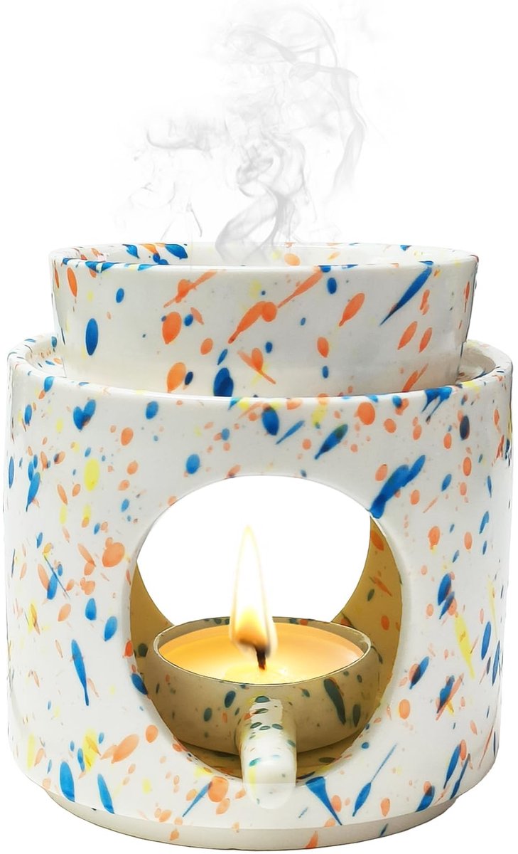 Dailygoods- Geurlamp Keramiek - Aromalamp - Theelichthouder - Geurwas Diffusor - Geschikt voor Aromatherapie - Hoogwaardig Materiaal