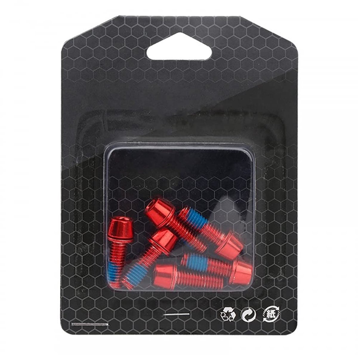 Dailygoods- Schijfremschroeven 6 Stuks - MTB-Remklauwbouten - Roestvrij Staal M6x18mm - Duurzaam - Corrosiebestendig - PVD-Coating - Rembouten