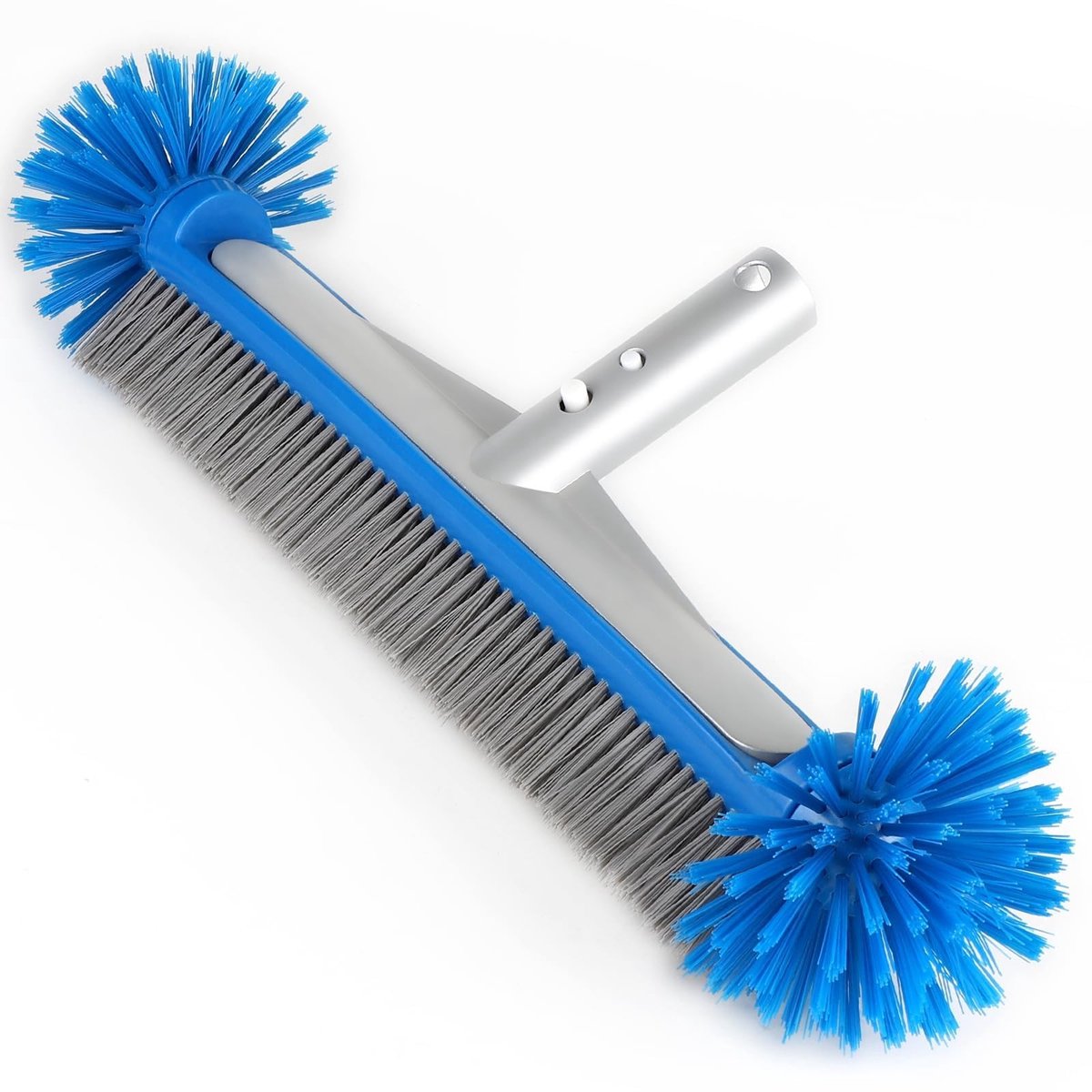 Dailygoods- Zwembadborstel Halfrond Design - Zwembadreinigingsborstel - Vloerborstel - Zwembadaccessoires - Nylon Borstelharen - Ergonomische Handgreep - Zwembadreiniger