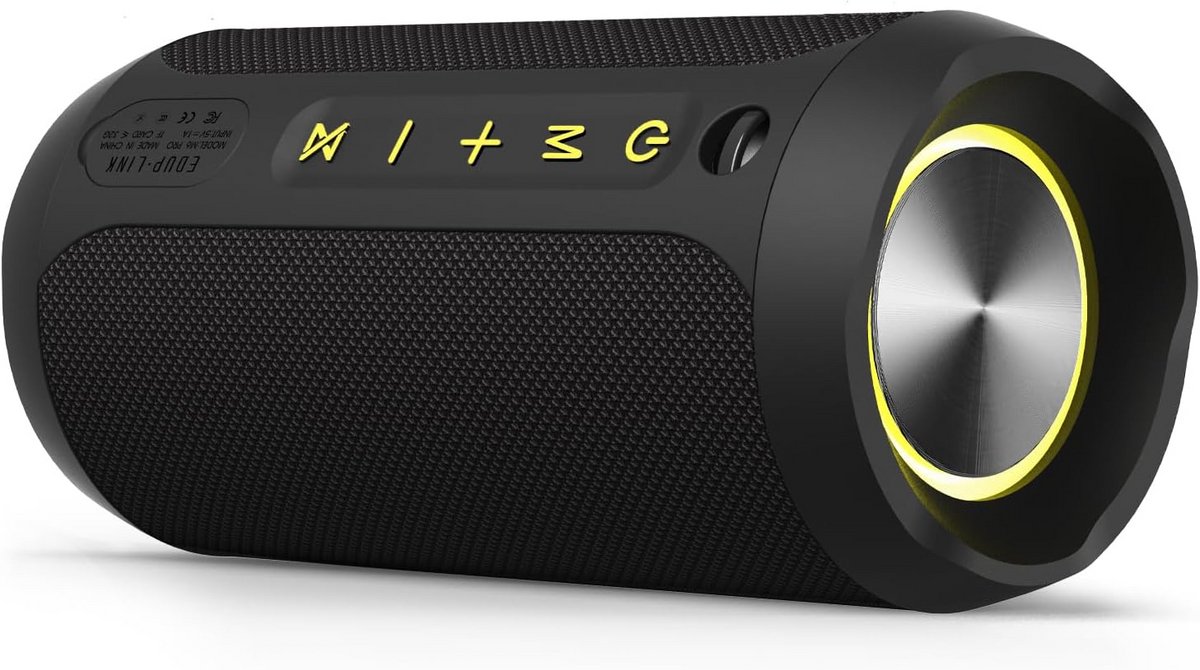 Draagbare Bluetooth Speaker - Draadloze Geluidsbox - Muziek Luisteren Buiten - IPX7 Waterdicht - 20 Uur Batterij - Zwart