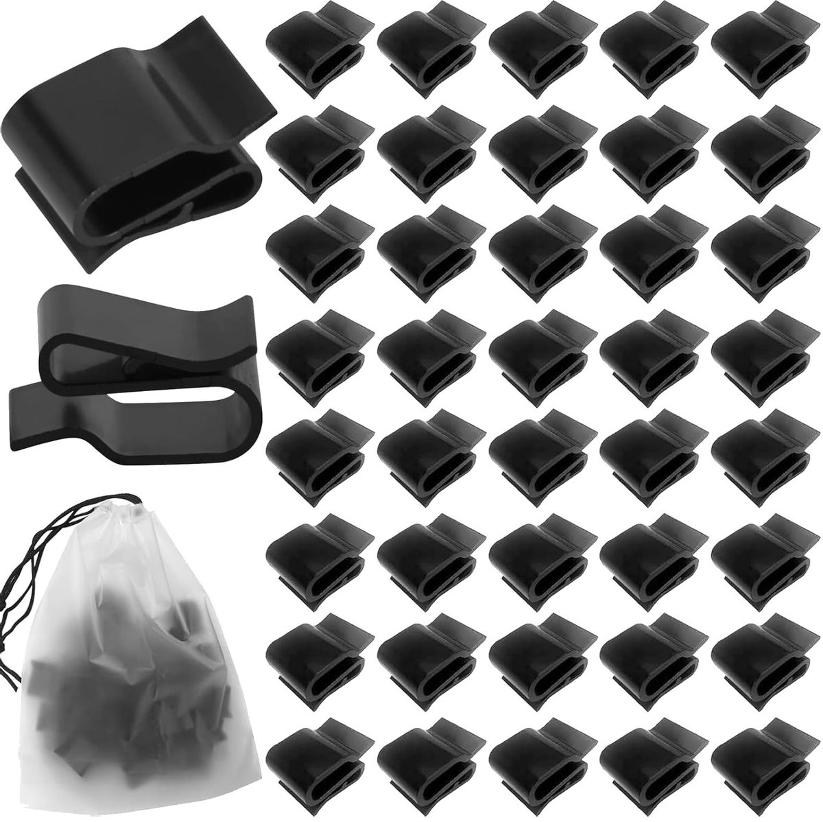 20pcs Solar Panel Cable Clips Photovoltaic Cable Clips Cable Holder Cable Ties Trailer Frame Wire Clips for Solar - ShopVlot