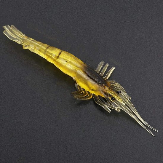 10 Stuks Realistische Kunstmatige Garnalen Loodjes voor Vissen - Plastic Soft Lures, Vissport Accessoires, Diverse Kleuren, Maat S van Merkloos — afbeelding 2