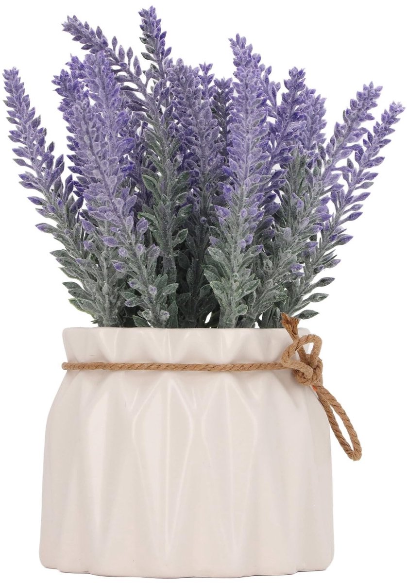 Dailygoods- Kunstplanten Geen Onderhoud - Nep-potplanten - Lavendel - Binnen/Buiten - Decoratie - Rustieke Stijl - Nepbloemen