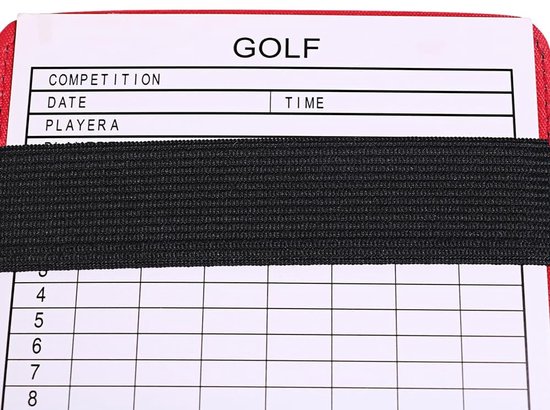 Dailygoods- Golf Scorecard Houder Luxe - PU Lederen Boek - Potlood - Elastische Bandbevestiging - Stijlvol Ontwerp - Hoogwaardig Materiaal - Golf Scoreboek van Dailygoods — afbeelding 5