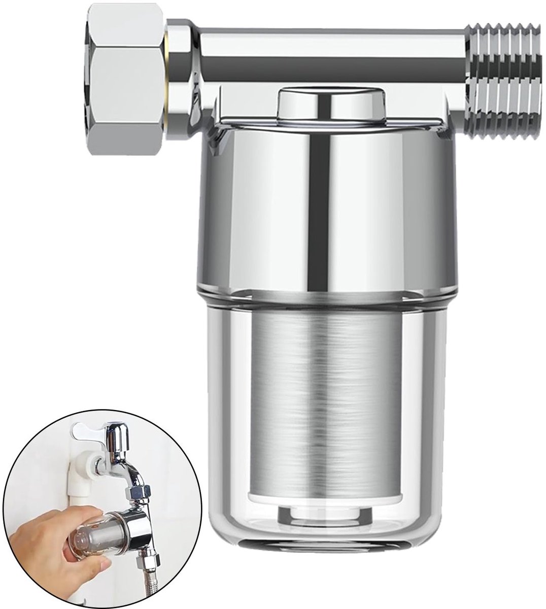 Effectieve Waterfilter voor Douche en Wasmachine, Sediment Pre-Filter voor Schoon Water en Bescherming tegen Vervuiling