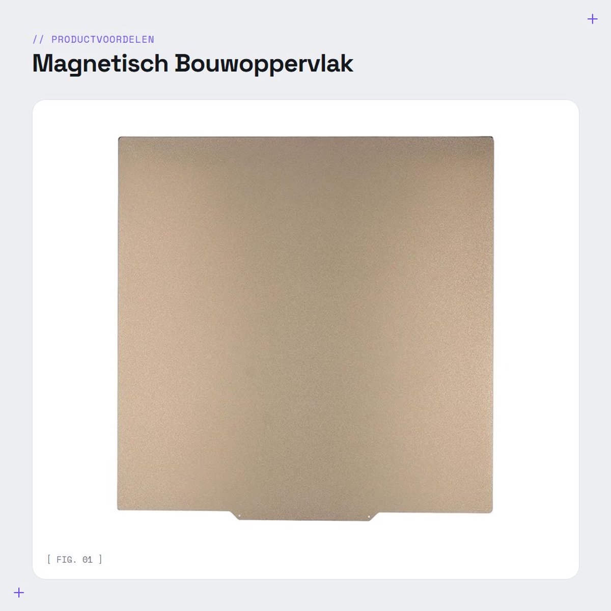 Dailygoods- Bouwoppervlak 430x430mm Dubbelzijdig - Flexibel Stalen Bouwoppervlak - Magnetisch - Zachte Magnetische Plaat - Eenvoudig Verwijderen - Sterke Hechting - 3D-printerplaat
