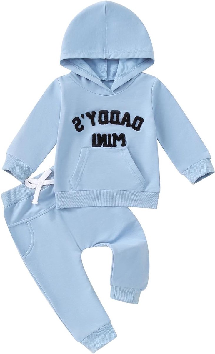 2-delige Set Jongenskleding - Hoodie met Lange Mouwen en Broek voor Baby en Peuter