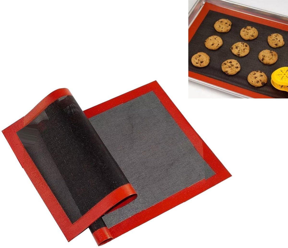 Dailygoods- Siliconen Bakmat - Geperforeerde Ovenvoering - Antiaanbaklaag - Hittebestendig - 30x40cm - Gemakkelijk Schoon Te Maken